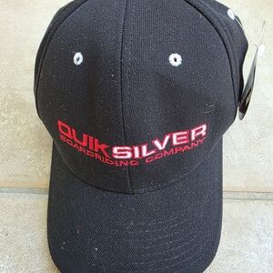 Quiksilver Black Hat with Red Embroidery